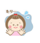 まんまるお顔の女のコ.1  日常会話 挨拶（個別スタンプ：24）