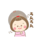 まんまるお顔の女のコ.1  日常会話 挨拶（個別スタンプ：26）