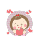 まんまるお顔の女のコ.1  日常会話 挨拶（個別スタンプ：27）