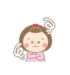 まんまるお顔の女のコ.1  日常会話 挨拶（個別スタンプ：34）