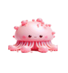 ピンククラゲがぼーっとしてる（個別スタンプ：1）