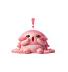 ピンククラゲがぼーっとしてる（個別スタンプ：4）