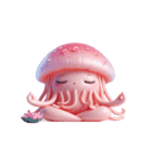 ピンククラゲがぼーっとしてる（個別スタンプ：5）
