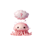 ピンククラゲがぼーっとしてる（個別スタンプ：8）