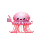 ピンククラゲがぼーっとしてる（個別スタンプ：9）