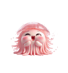 ピンククラゲがぼーっとしてる（個別スタンプ：19）
