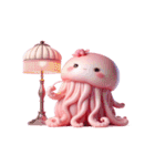 ピンククラゲがぼーっとしてる（個別スタンプ：20）