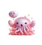 ピンククラゲがぼーっとしてる（個別スタンプ：22）