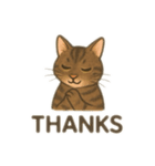 茶色猫、英語バージョン（個別スタンプ：2）