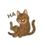 茶色猫、英語バージョン（個別スタンプ：3）