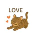 茶色猫、英語バージョン（個別スタンプ：7）