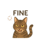 茶色猫、英語バージョン（個別スタンプ：10）