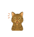 茶色猫、英語バージョン（個別スタンプ：16）