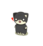 シバかりの日常スタンプ(黒柴ver.)（個別スタンプ：14）