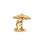 ポムスキー:犬の夏休み（個別スタンプ：3）