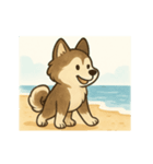 ポムスキー:犬の夏休み（個別スタンプ：6）