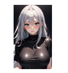 波の女の子の写真（個別スタンプ：35）