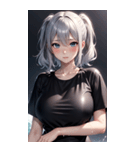 波の女の子の写真（個別スタンプ：36）