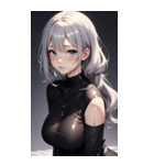 波の女の子の写真（個別スタンプ：40）