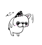 黒パグのくう〜8。ニコイチいつも一緒（個別スタンプ：5）