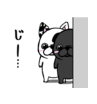 黒パグのくう〜8。ニコイチいつも一緒（個別スタンプ：8）
