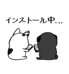 黒パグのくう〜8。ニコイチいつも一緒（個別スタンプ：12）