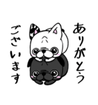 黒パグのくう〜8。ニコイチいつも一緒（個別スタンプ：13）