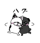 黒パグのくう〜8。ニコイチいつも一緒（個別スタンプ：26）