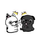 黒パグのくう〜8。ニコイチいつも一緒（個別スタンプ：29）