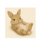 2頭身シリーズ｜もふもふうさぎ vol.1（個別スタンプ：3）