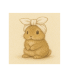 2頭身シリーズ｜もふもふうさぎ vol.1（個別スタンプ：14）