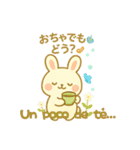 しらたまうさぎの癒しスタンプ 和×西語（個別スタンプ：27）