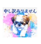水彩感じるスタンプ シーズー（個別スタンプ：12）