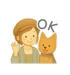 犬とわたし 〜ヨーキーのいる暮らし〜（個別スタンプ：5）