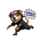 ずーっと使える忍者犬3D（個別スタンプ：22）
