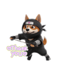 ずーっと使える忍者犬3D（個別スタンプ：34）