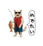 面白にゃんこ(釣り)（個別スタンプ：34）