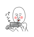 白いおっちゃん 9 (シンプル効果音)（個別スタンプ：2）