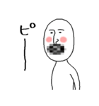 白いおっちゃん 9 (シンプル効果音)（個別スタンプ：3）