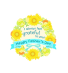 【英語版】花咲く 父の日（個別スタンプ：1）