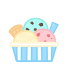 アイスクリーム♪もこもこスタンプデコ（個別スタンプ：34）