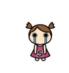 イニシャルS 女の子（個別スタンプ：10）