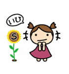 イニシャルS 女の子（個別スタンプ：14）
