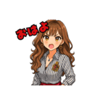 代表取乱役ももちゃん4（個別スタンプ：34）