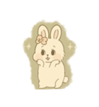 やさしいもごもごうさぎ（個別スタンプ：1）