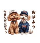 野球少年トイプードルの日常スタンプ（個別スタンプ：1）