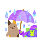 梅雨初夏の雨を楽しむ♡アレンジスタンプ（個別スタンプ：1）