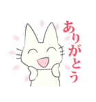 げんきに返事をする白猫（個別スタンプ：8）