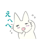 げんきに返事をする白猫（個別スタンプ：14）