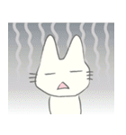 げんきに返事をする白猫（個別スタンプ：27）